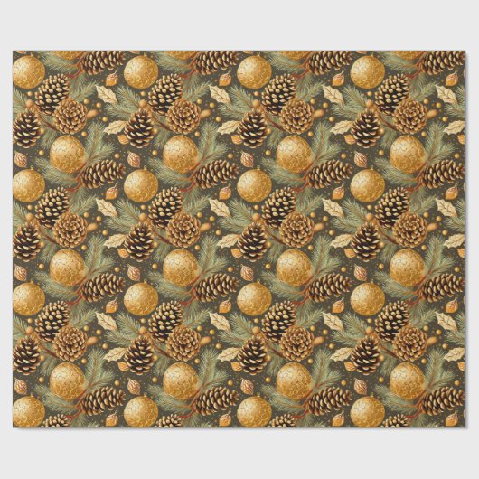 Earth Tones Christmas Pattern#29 ID1009 Geschenkpapier (Flach)