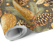 Earth Tones Christmas Pattern#29 ID1009 Geschenkpapier (Rolleneckpunkt)