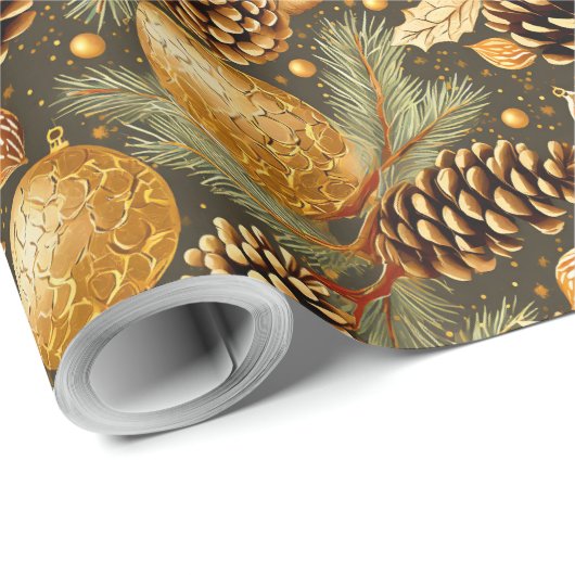 Earth Tones Christmas Pattern#29 ID1009 Geschenkpapier (Rolleneckpunkt)