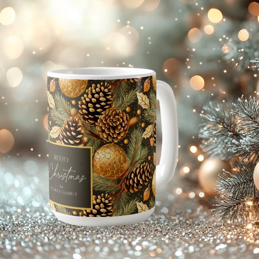 Earth Tones Christmas Pattern#29 ID1009 Kaffeetasse