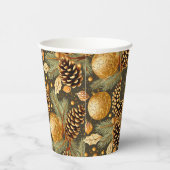 Earth Tones Christmas Pattern#29 ID1009 Pappbecher (Rechts)