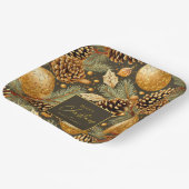 Earth Tones Christmas Pattern#29 ID1009 Pappteller (Gewinkelt)