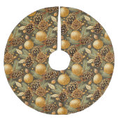 Earth Tones Christmas Pattern#29 ID1009 Polyester Weihnachtsbaumdecke (Vorderseite)