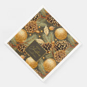 Earth Tones Christmas Pattern#29 ID1009 Serviette (Ecke)