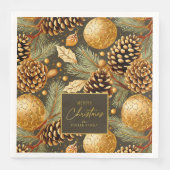 Earth Tones Christmas Pattern#29 ID1009 Serviette (Vorderseite)