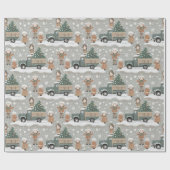 Earth Tones Christmas Pattern#2 ID1009 Geschenkpapier (Flach)