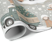 Earth Tones Christmas Pattern#2 ID1009 Geschenkpapier (Rolleneckpunkt)