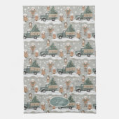 Earth Tones Christmas Pattern#2 ID1009 Geschirrtuch (Vertikal)