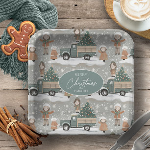 Earth Tones Christmas Pattern#2 ID1009 Pappteller