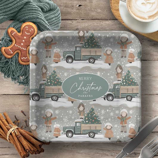 Earth Tones Christmas Pattern#2 ID1009 Pappteller