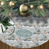Earth Tones Christmas Pattern#2 ID1009 Polyester Weihnachtsbaumdecke