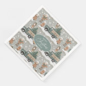 Earth Tones Christmas Pattern#2 ID1009 Serviette (Ecke)