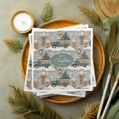 Earth Tones Christmas Pattern#2 ID1009 Serviette