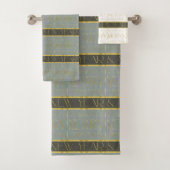 Earth Tones Christmas Pattern#35b ID1009 Badhandtuch Set (Insitu)