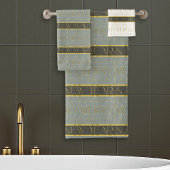 Earth Tones Christmas Pattern#35b ID1009 Badhandtuch Set