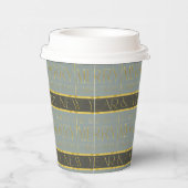 Earth Tones Christmas Pattern#35b ID1009 Pappbecher (Rechts)