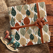 Earth Tones Christmas Pattern#5 ID1009 Geschenkpapier