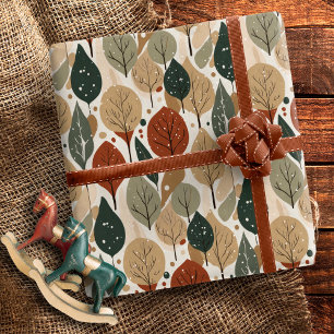 Earth Tones Christmas Pattern#5 ID1009 Geschenkpapier
