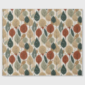 Earth Tones Christmas Pattern#5 ID1009 Geschenkpapier (Flach)
