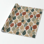 Earth Tones Christmas Pattern#5 ID1009 Geschenkpapier (Ungerollt)