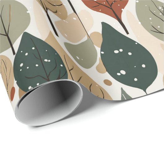 Earth Tones Christmas Pattern#5 ID1009 Geschenkpapier (Rolleneckpunkt)