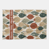 Earth Tones Christmas Pattern#5 ID1009 Geschirrtuch (Horizontal)