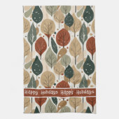 Earth Tones Christmas Pattern#5 ID1009 Geschirrtuch (Vertikal)