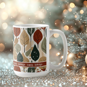 Earth Tones Christmas Pattern#5 ID1009 Kaffeetasse