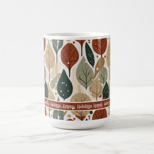 Earth Tones Christmas Pattern#5 ID1009 Kaffeetasse (Mittel)