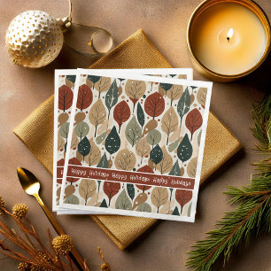 Earth Tones Christmas Pattern#5 ID1009 Serviette