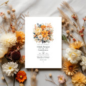 Earth Tones Floral Wedding Einladung