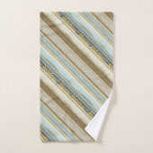 Earth Tones Gold Christmas Pattern#28 ID1009 Badhandtuch Set (Handtuch)