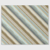 Earth Tones Gold Christmas Pattern#28 ID1009 Geschenkpapier (Flach)