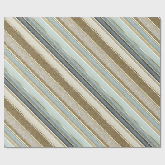 Earth Tones Gold Christmas Pattern#28 ID1009 Geschenkpapier (Flach)