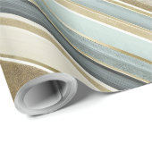 Earth Tones Gold Christmas Pattern#28 ID1009 Geschenkpapier (Rolleneckpunkt)