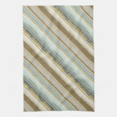 Earth Tones Gold Christmas Pattern#28 ID1009 Geschirrtuch (Vertikal)