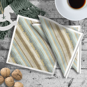 Earth Tones Gold Christmas Pattern#28 ID1009 Serviette