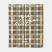 Earth Tones Gold Weihnachtsmuster#7 ID1009 Fleecedecke (Vorderseite)