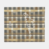 Earth Tones Gold Weihnachtsmuster#7 ID1009 Fleecedecke (Vorderseite (Horizontal))