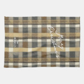 Earth Tones Gold Weihnachtsmuster#7 ID1009 Geschirrtuch (Horizontal)