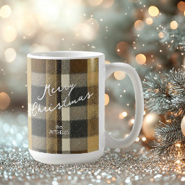 Earth Tones Gold Weihnachtsmuster#7 ID1009 Kaffeetasse