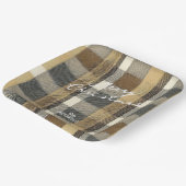 Earth Tones Gold Weihnachtsmuster#7 ID1009 Pappteller (Gewinkelt)