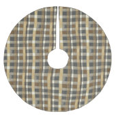 Earth Tones Gold Weihnachtsmuster#7 ID1009 Polyester Weihnachtsbaumdecke (Vorderseite)