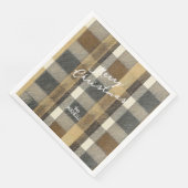 Earth Tones Gold Weihnachtsmuster#7 ID1009 Serviette (Ecke)