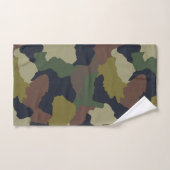 Earth Tones Green und Brown Camouflage Badhandtuch Set (Handtuch)