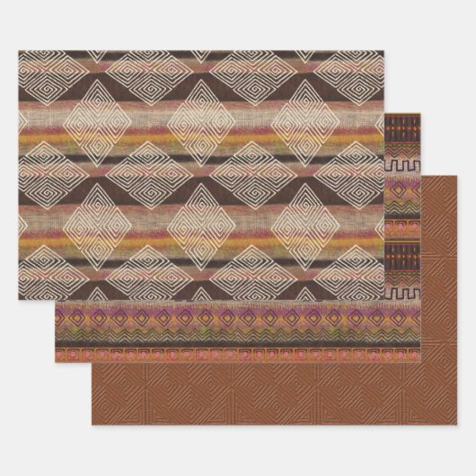 Earth Tones Mud Cloud Inspiriert Geschenkpapier Set (Set)