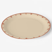 Earth Tones Sand Terra Cotta Polka Dots  Pappteller (Schrägansicht)