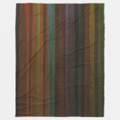 Earth Tones Stripe Fleece Blanket (Vorderseite)