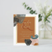 Earth Tones Wedding Terracotta Green Gold Abstrakt (Stehend Vorderseite)