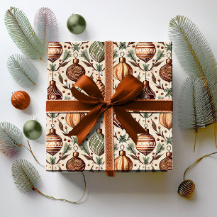 Earth Tones Weihnachtsmuster#12 ID1009 Geschenkpapier
